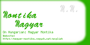 montika magyar business card